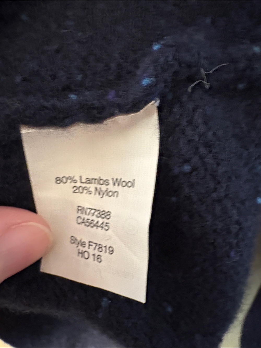 J Crew Navy Wool Cowl Neck Sweater Small Chunky Knit Minimalist - Picture 4 of 9